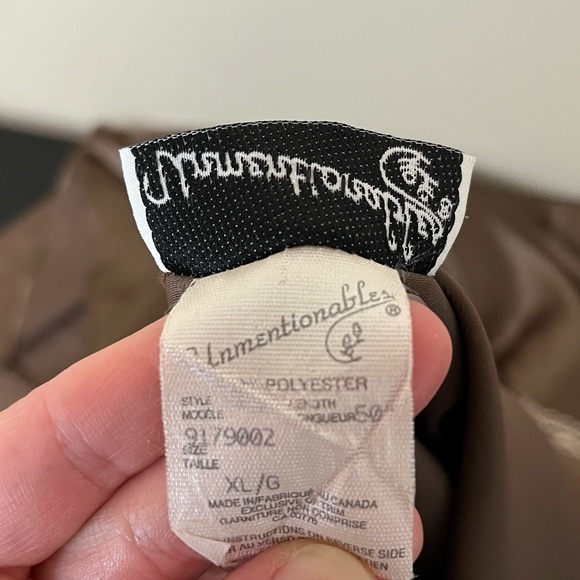 Vintage Unmentionables Slip Dress Chemise Night Gown - Brown Lace Trim - Picture 9 of 13